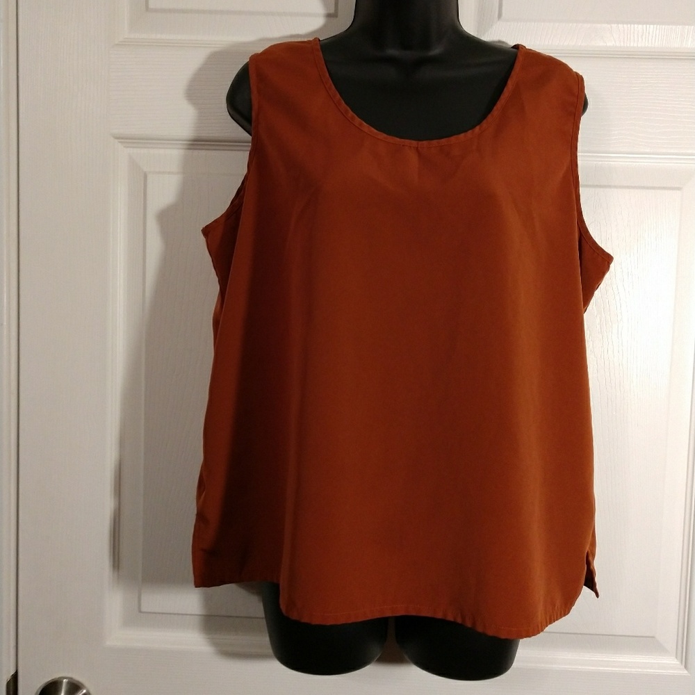 Burnt orange dress tank top